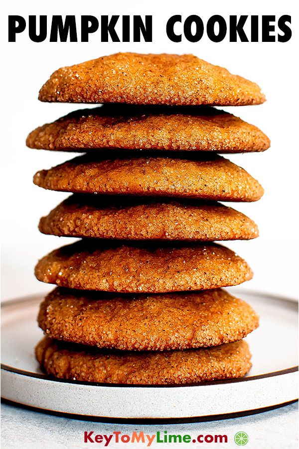 A stack of pumpkin cake cookies.