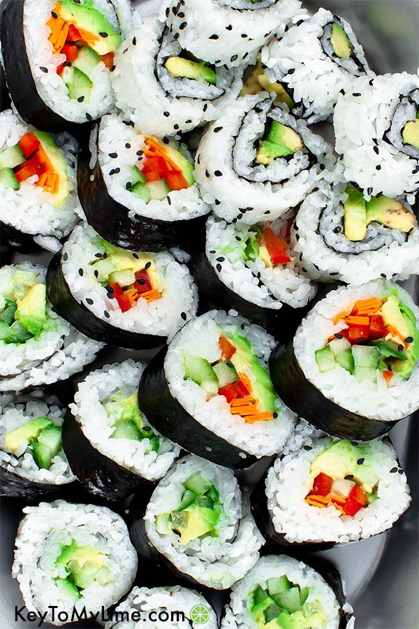How to Make Vegan Sushi (Surprisingly Easy!) - Key To My Lime