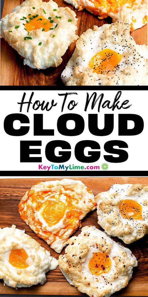 Two images of cloud eggs.