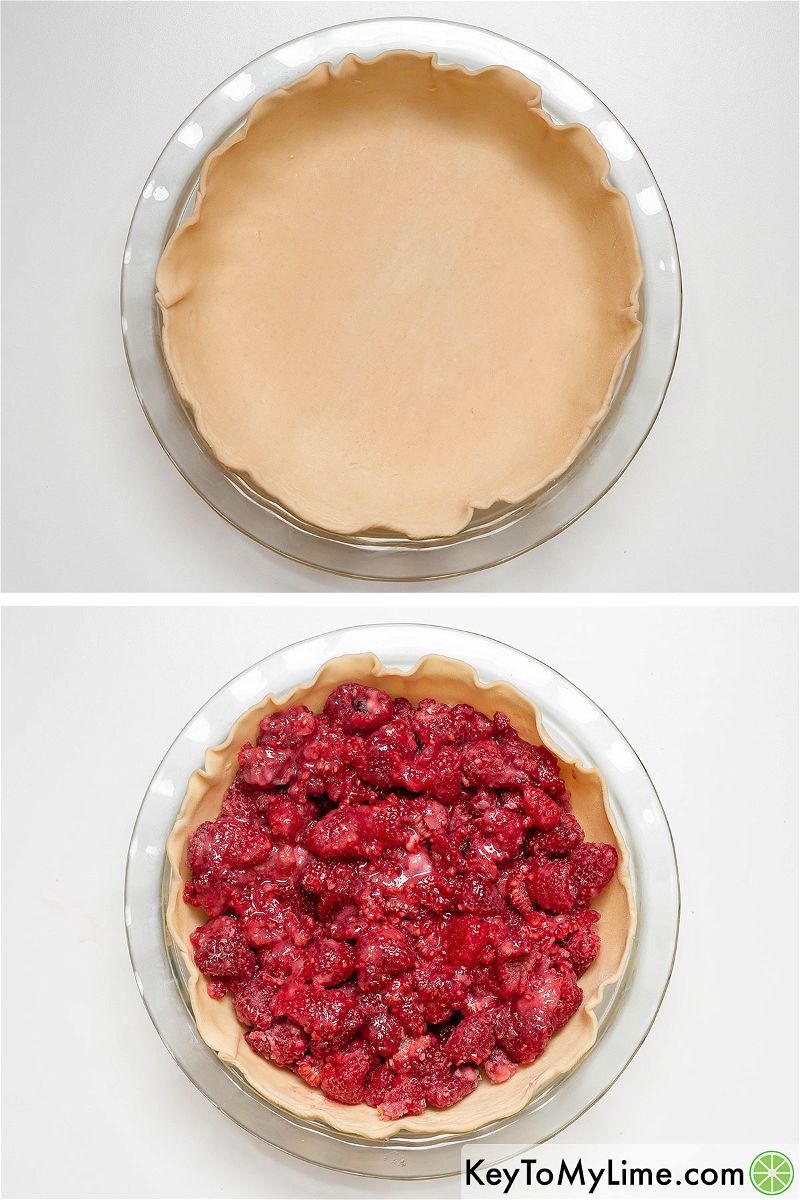 Homemade Raspberry Pie {6 Ingredients, VIDEO} - Key To My Lime
